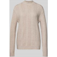 Cinque Strickpullover mit gerippten Abschlüssen Modell 'MENSO' in Beige, Größe XXL von CINQUE