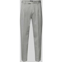 Cinque Tapered Fit Anzughose mit Bügelfalten Modell 'SALTO' in Silber, Größe 46 von CINQUE