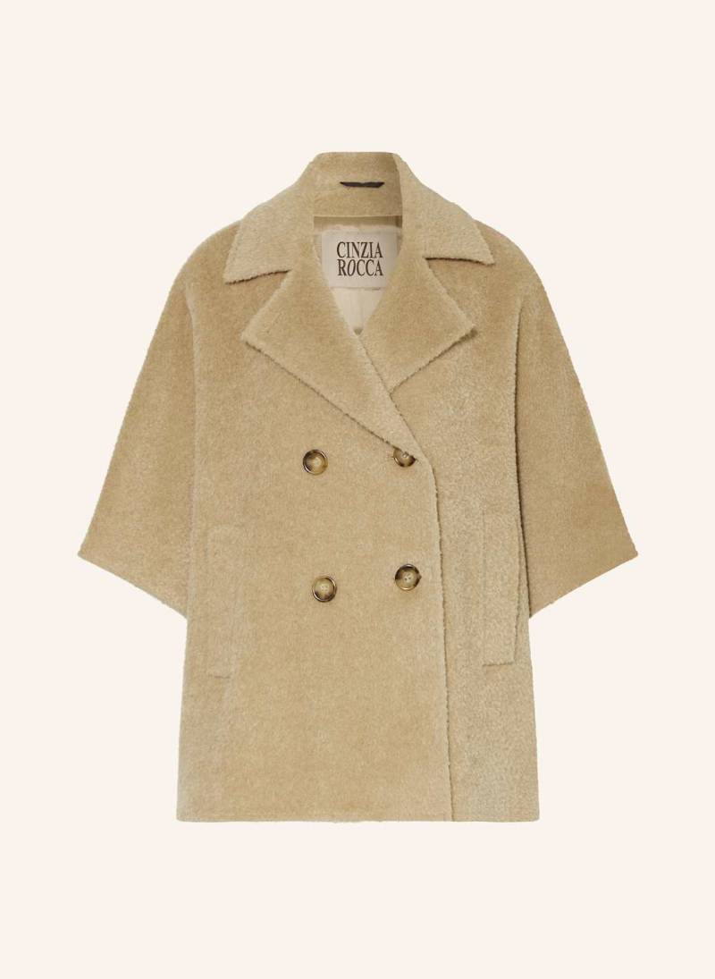 Cinzia Rocca Poncho Mit Alpaka braun von CINZIA ROCCA