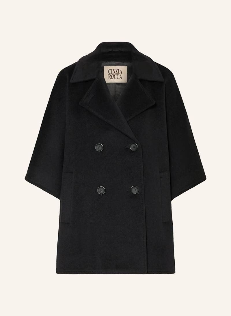 Cinzia Rocca Poncho Mit Alpaka schwarz von CINZIA ROCCA