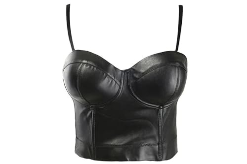 Schwarzer transparenter BH Mesh Push Up Bralet Damen Tube Top Korsett Bustier BH Club Party Crop Top (Color : C02, Size : XXL) von CIRONI