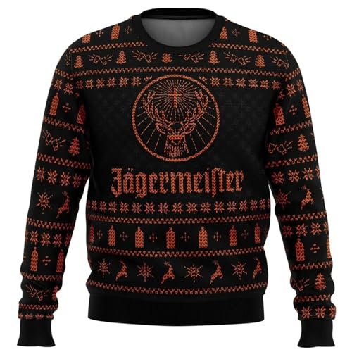 Weihnachtspullover Weihnachtspullover Geschenk Weihnachtsmann Pullover Herren Sweatshirt und Top Herbst und Winter Clot (Color : Pink, Size : XL) von CIRONI