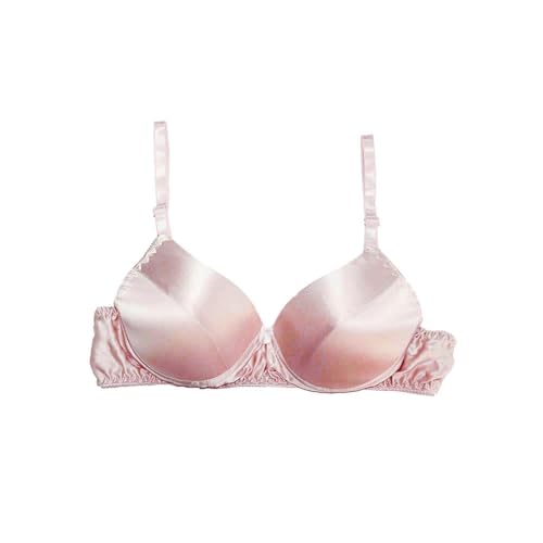 CISULI 100% Reine Seidensatin BH B/C Cup ohne Bügel Damen Büstenhalter antiallergisch atmungsaktiv kühl im Sommer (DE/NL/SE/PL, Numerisch, 32, 34, Regular, Petite, 08) von CISULI