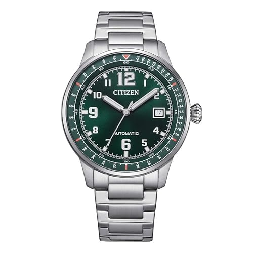 CITIZEN EcoDrive Military Men's Watch only time Green Background NJ0190-51X Steel case and Bracelet von CITIZEN