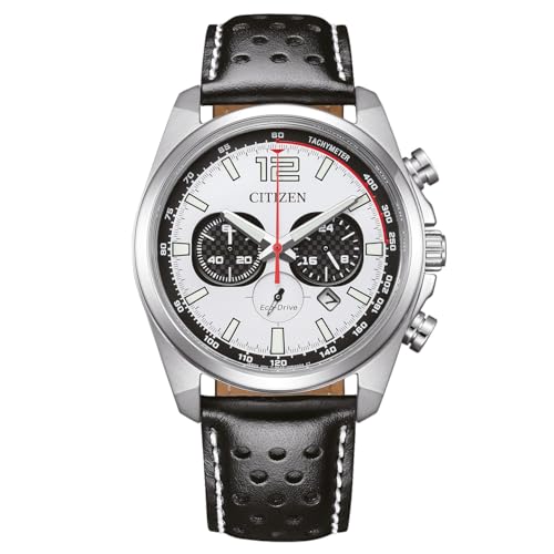 CITIZEN Herren Analog Eco-Drive Uhr mit Leder Armband CA4640-09A von Citizen