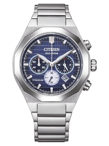 Citizen Eco-Drive Herrenuhr Solar Chronograph Titan Blau CA4691-59L von Citizen