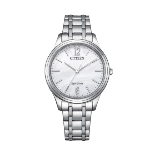 CITIZEN Damen Analog Eco-Drive Uhr mit Edelstahl Armband EM0411-71A von Citizen