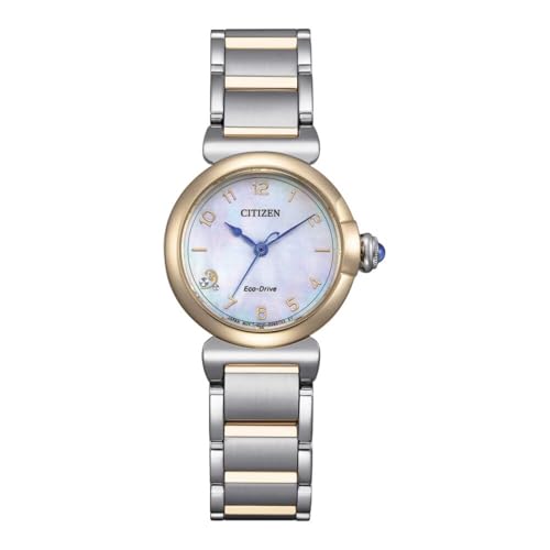 CITIZEN Eco Drive Maybell Mini Women's Watch Mother of Pearl Bottom EM1136-87D Two-Tone Steel case and Bracelet von CITIZEN