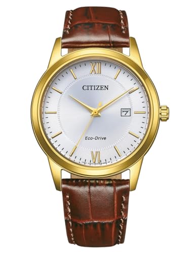 CITIZEN Men's Analog Quarz Uhr mit Leder Armband AW1782-11A von Citizen