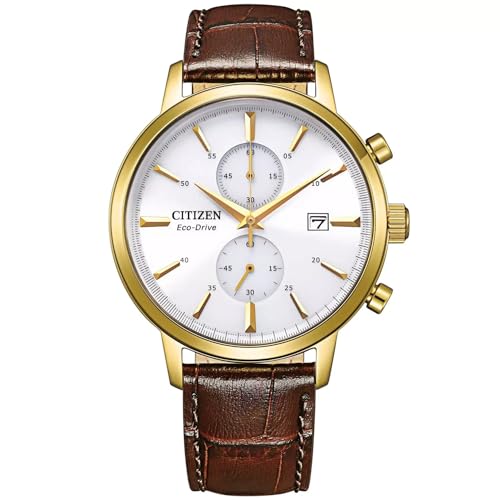 CITIZEN Herren Analog Quarz Uhr mit Leder Armband CA7062-15A von Citizen