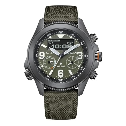Citizen Promaster Land Limited Edition Anniversary Green Men's Watch JV1005-02W Eco Drive Fabric Strap von Citizen