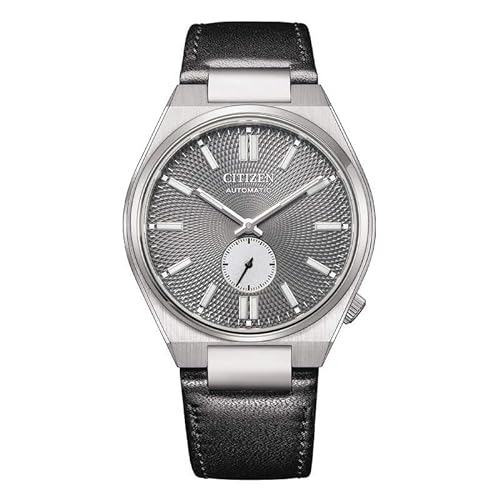 CITIZEN Tsuyosa Automatic Men's Watch, Gray Leather Strap NK5010-01H, Steel case, small Seconds von CITIZEN