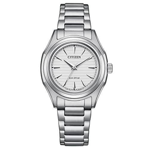 Citizen Damen Eco-Drive Solar Armbanduhr aus Edelstahl mit Edelstahl Band - FE2110-81A von Citizen