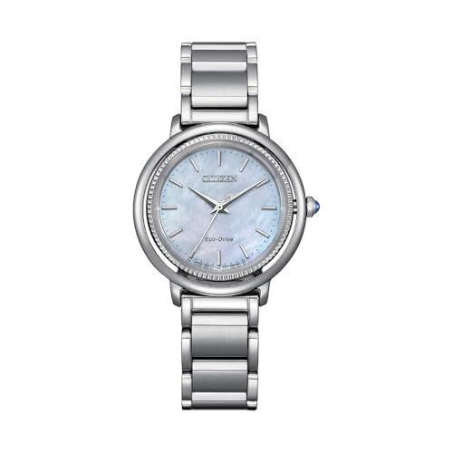 Citizen Eco Drive Arcly mother of pearl case women's watch EM1100-84D steel case and bracelet von Citizen
