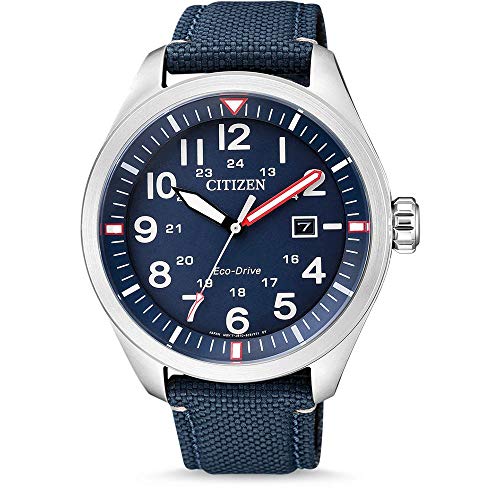 Citizen Herren Analog Quarz Uhr mit Nylon Armband AW5000-16L von Citizen