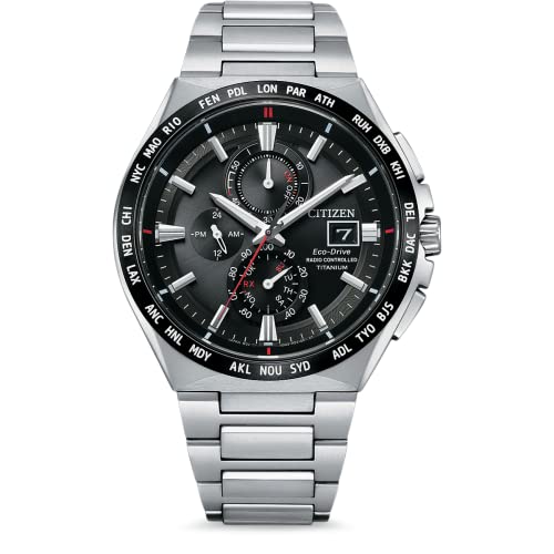 Citizen Herren Analog Solar Uhr mit Titan Armband AT8234-85E von Citizen