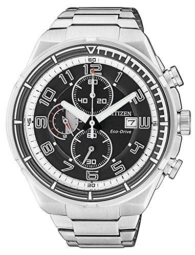 Citizen Herren-Armbanduhr XL Chronograph Quarz Edelstahl CA0490-52E von CITIZEN