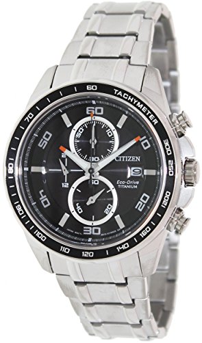 Citizen Herren-Armbanduhr XL Super Titanium Chronograph Quarz Titan CA0340-55E von CITIZEN