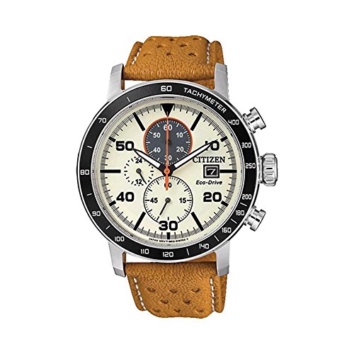 Citizen Herren Chronograph Quarz Uhr mit Leder Armband CA0641-16X von Citizen