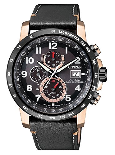Citizen Herren Chronograph Solar Quarz Funkuhr Eco-Drive Saphirglas - AT8126-02E von Citizen