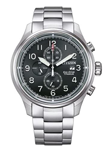 Citizen Herren Eco-Drive Solar Armbanduhr aus Titan mit Titan Band - Chronograph - CA0810-88X von CITIZEN