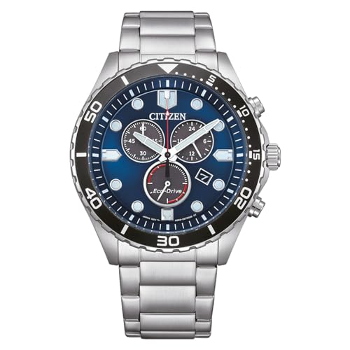 CITIZEN Herren-Uhren Analog Quarz One Size Blau, Silber 32026882 von CITIZEN