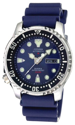 Citizen Promaster Diver 200 mt Automatico NY0040-17L Armbanduhr für Herren, Blau/Blau, Armband von CITIZEN