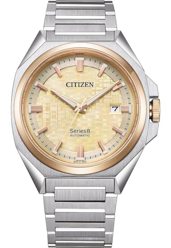 CITIZEN Herren-Uhren Analog Automatik One Size Beige, Silber 32027966 von CITIZEN