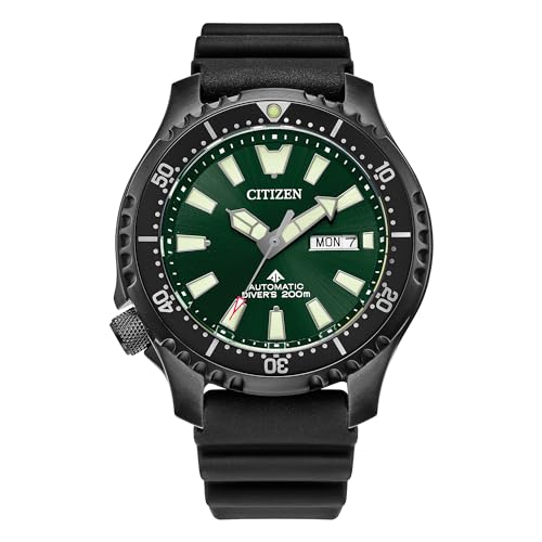 Citizen Unisex Analog Automatik Uhr mit Polyurethan Armband NY0155-07X von Citizen