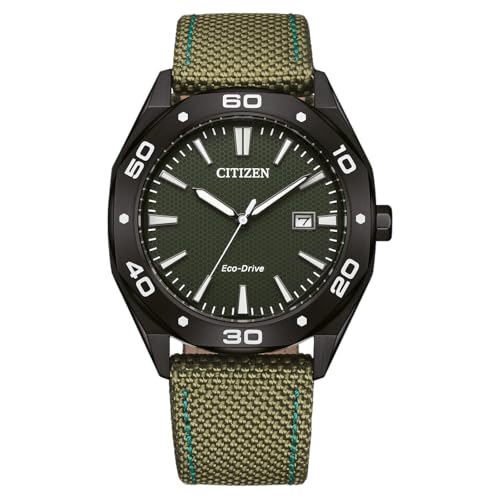 CITIZEN Herren Analog Eco-Drive Uhr mit Nylon Armband BM7635-01X von Citizen