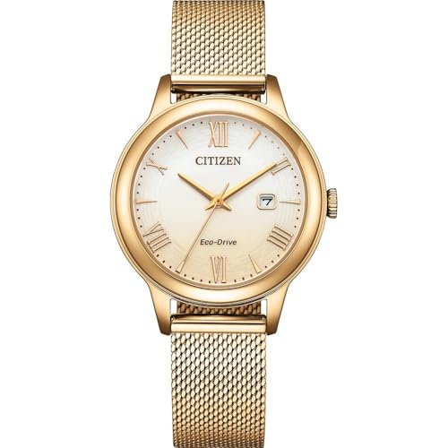 CITIZEN Damen Analog Eco-Drive Uhr mit Edelstahl Armband EW2623-70P von Citizen