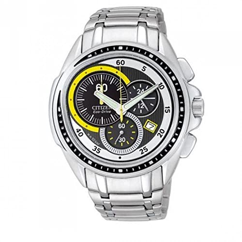 CITIZEN Herrenuhr AT0450-59F Solar Analog Chronograph 10 ATM Wasserdicht Stahl Armband 40 mm 11 mm Dressuhr für Männer von CITIZEN