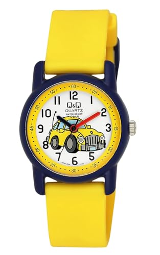 Q&Q Kinder-Uhr Silikon 10 Bar Motiv bunt Lernuhr Analog Quarz von Q&Q ATTRACTIVE