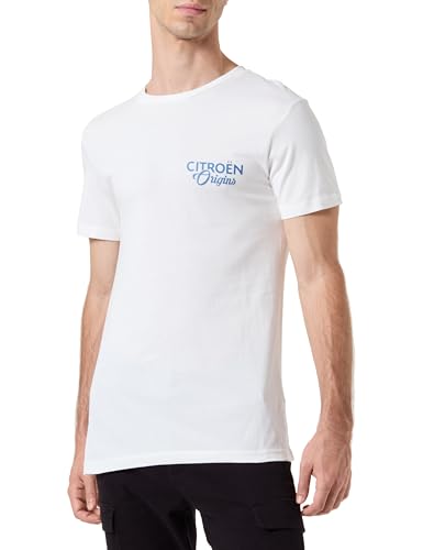 CITROËN Herren Origins Small & Stampa Evolution Sketches Sul Retro C24s T-Shirt, Weiß, Large von Citroën