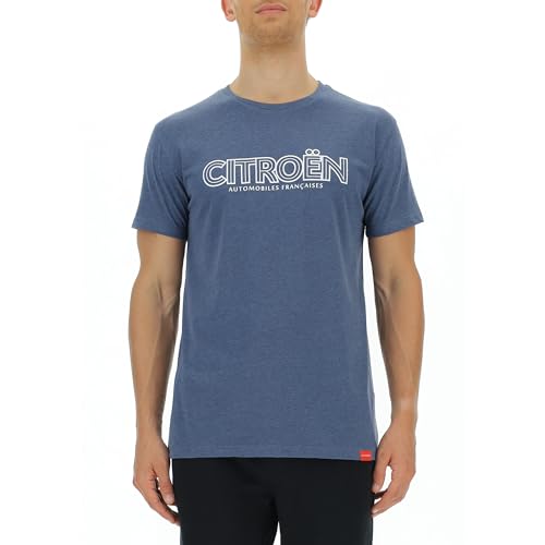 CITROËN O102946-A099 T-Shirt Vintage Logo Großdruck C23W T-Shirt Herren Blue Melange Größe XXL von Citroën