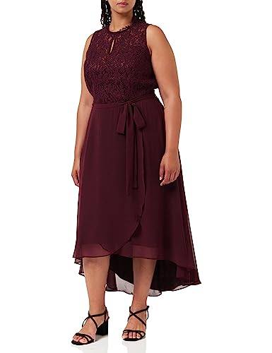 CITY CHIC Damen Übergröße Hi Lo Lover Kleid, Oxblood, 48 Plus von CITY CHIC