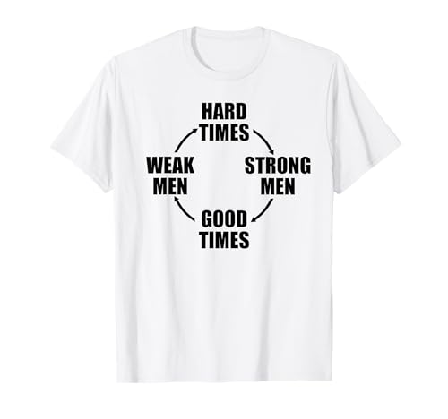 Harte Zeiten machen starke Männer gute Zeiten machen schwache Männer T-Shirt Harte Zeiten machen starke Männer gute Zeiten machen schwache Männer T-Shirt von CIVILIZATIONAL CYCLE TEES