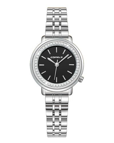 CIVO Armbanduhr Damen Edelstahl Armband: Elegant Quarz Analog Klein Diamant Uhr - Silber Wasserdicht Damenuhr Geschenke für Mama und Freundin von CIVO