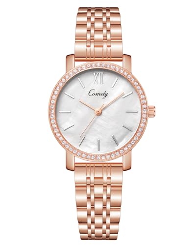 CIVO Armbanduhr Damen Edelstahl Damenuhr: Hip Rosegold Uhr für Frauen - Wasserdicht Analog Quartzuhr von CIVO