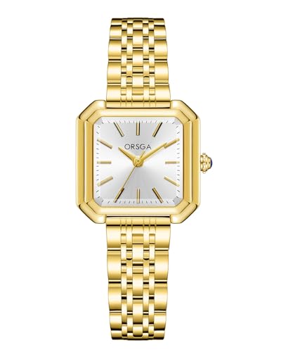 CIVO Armbanduhr Damen Gold Damenuhr: Edelstahl Eckig Analog Uhr für Frauen - Wasserdicht Lässig Mode Geschenke von CIVO