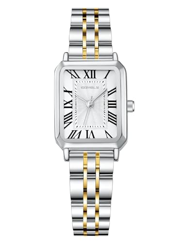 CIVO Armbanduhr Damen Silber Gold: Vintage Klein Analog Damenuhr Edelstahl Wasserdicht - Klassiker Geburtstagsgeschenk für Frauen von CIVO