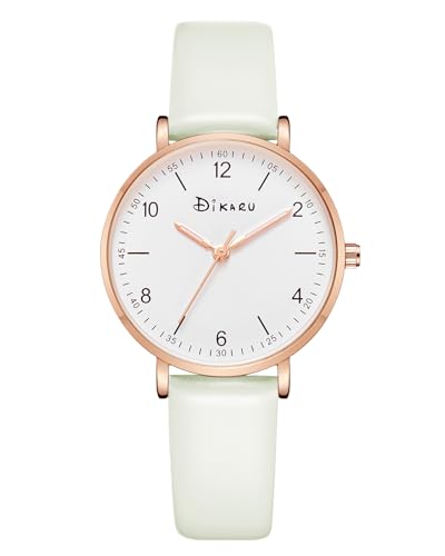 CIVO Damen Uhr Lederarmband Armbanduhr - Klassische Analog Quarz Damen Uhren Weiß von CIVO