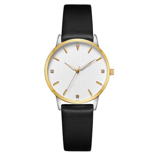 CIVO Damen Uhr Lederarmband Damenuhr: Schwarz Wasserdicht Elegant Armbanduhr - Analog Quarz Uhren für Damen von CIVO