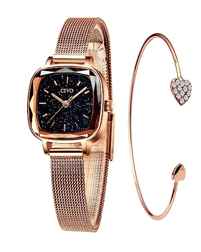 CIVO Damen Uhr Analoge Quarz Designer Wasserdicht Einfach Lässige Elegantes Geschenk für Damen von CIVO