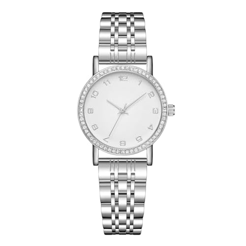 CIVO Damen Uhr Silber Armbanduhr: Edelstahl Analog Damenuhr - Wasserdicht Quartz Uhren für Frauen von CIVO