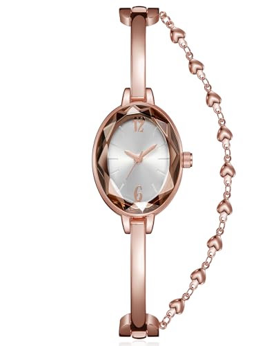 CIVO Damen Uhren Edelstahl Rosagold Elegant Kleid Armbanduhr Frauen Analog Quarz Uhr Minimalistisch Wasserdicht Geschenke Uhren fur Damen Frauen von CIVO