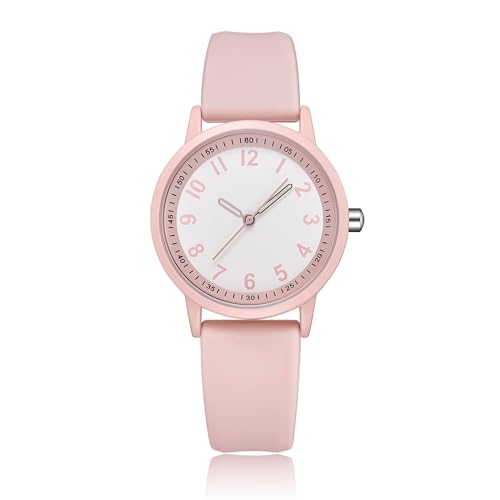 CIVO Damen Uhren Analog-Quarz Wasserdicht: Minimalistisch Armbanduhr Gummi Mode Elegant Beiläufig Designer Rosa von CIVO