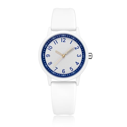 CIVO Damen Uhren Analog-Quarz Designer: Wasserdicht Minimalistisch Armbanduhr Gummi Mode Elegant Beiläufig Weiß von CIVO