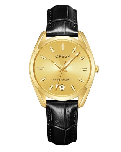 CIVO Damenuhr Lederarmband Armbanduhr Damen: Schwarz Analog Business Uhren für Frauen - Wasserdicht Quarz Damen Uhr von CIVO