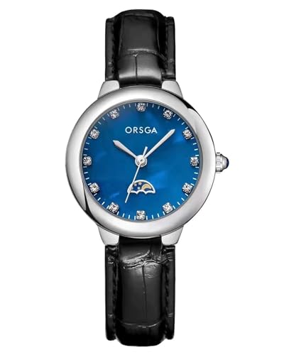 CIVO Damenuhr Schwarz Leder Elegante Analog Quarz Damen Armbanduhr Wasserdicht Klassisch Kleid Lässig Geschenke Uhren fur Frauen Damen von CIVO